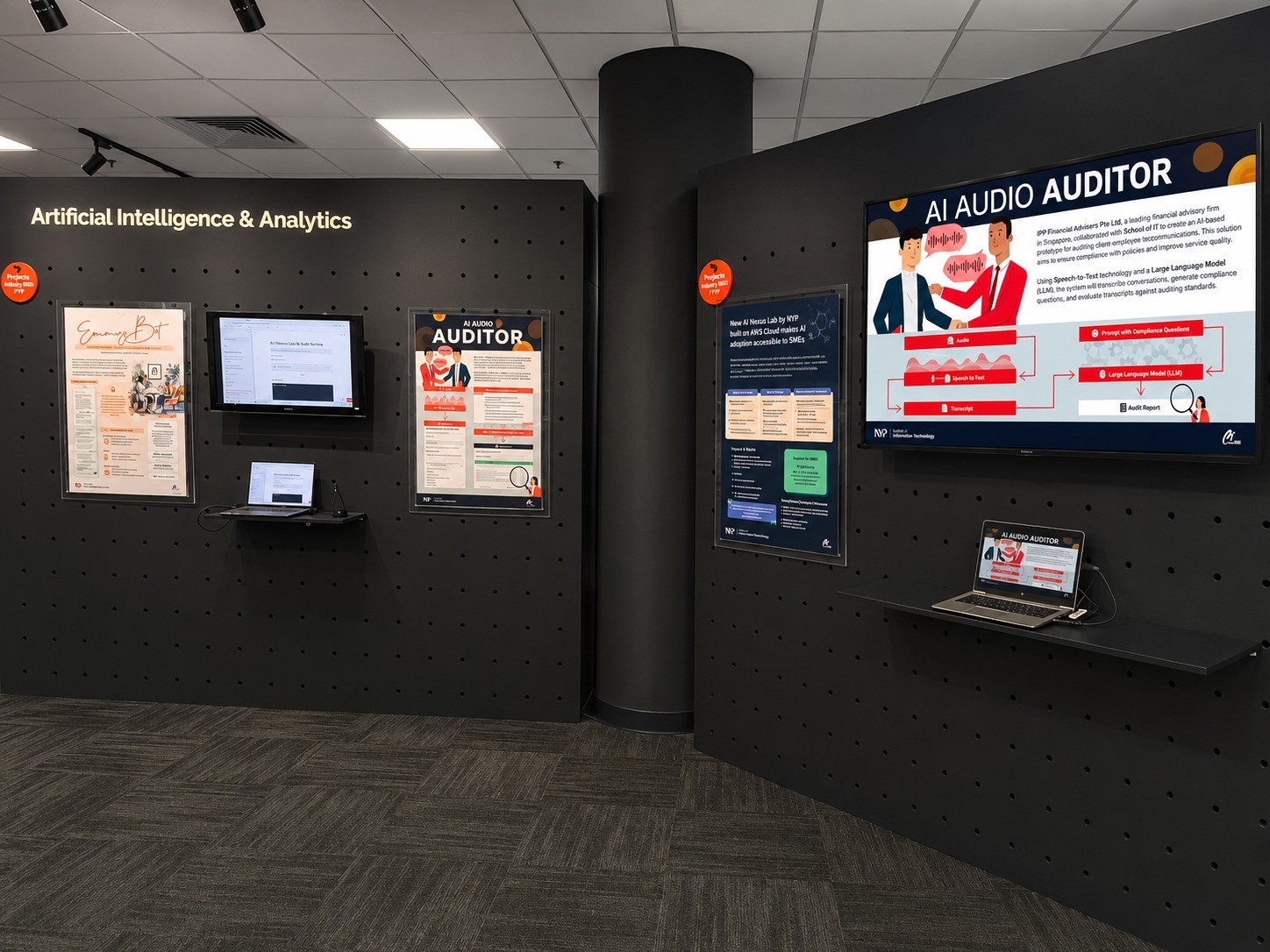 Audio Auditor deployed as a NYP School of IT’s capability showcase at AI Cluster@Centre of IT Innovation (CITI)