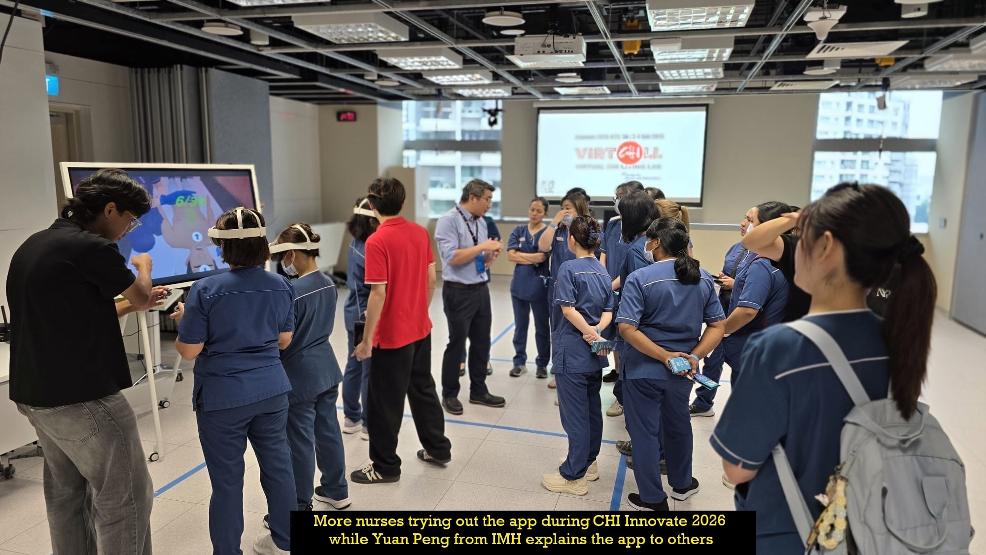 Nurses trying out the app during CHI Innovate 2026 