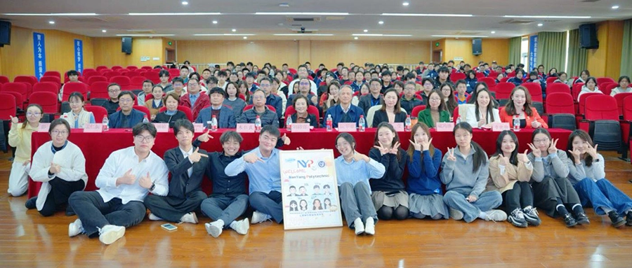 Jun Han after his Final Project Presentation at Shanghai Minhang Polytechnic during his Overseas Internship Programme (OITP) .