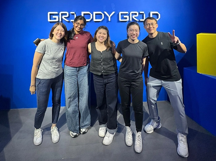 Shrruti (2nd from left) with her colleagues during J.P. Morgan’s Employee Appreciation Week.