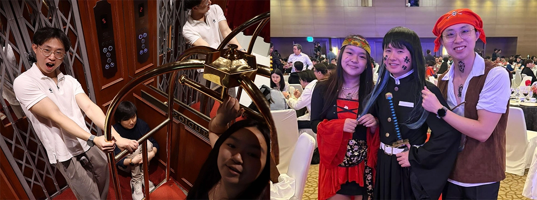 Marcus with his supervisor, Wenzhong and his mentor, Evelyna