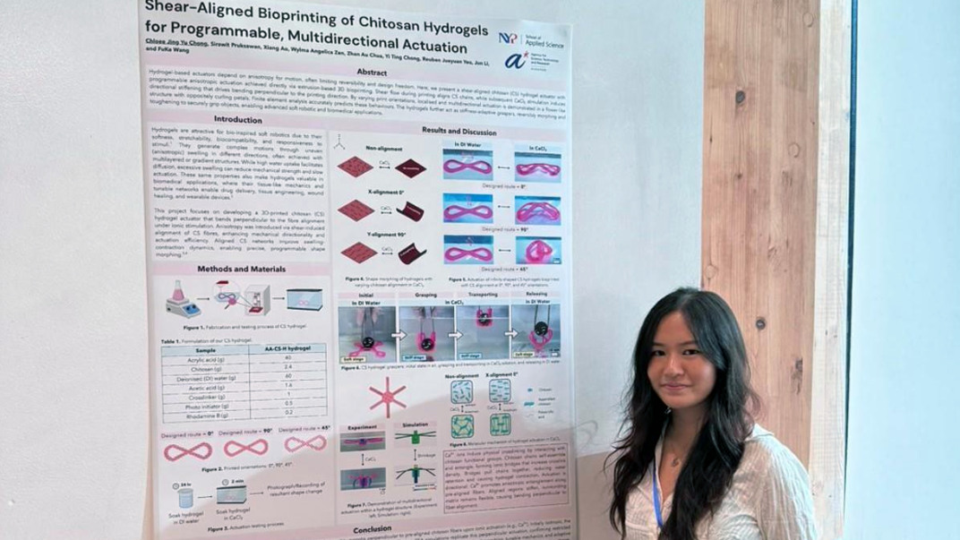Chloee was awarded the Best Poster Award at the ACS Singapore Youth Challenge 2026.