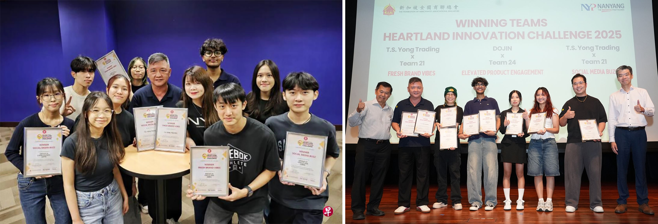 Learners from Business Management and Design & Media with the owner of TS Yong Trading. List of students: Glen Ng Wei Xiang, Illysha Andriana Binte Izzhar, Koey Xian Wei, Ong Shi Lin, Francine Tan Jing Yin, Leong Yu Feng, Darius, Ng Jia Hui, Sharvin S/O Narayanasamy Naidu, Wang Xinzhe (Credit: Lian He Zao Bao)