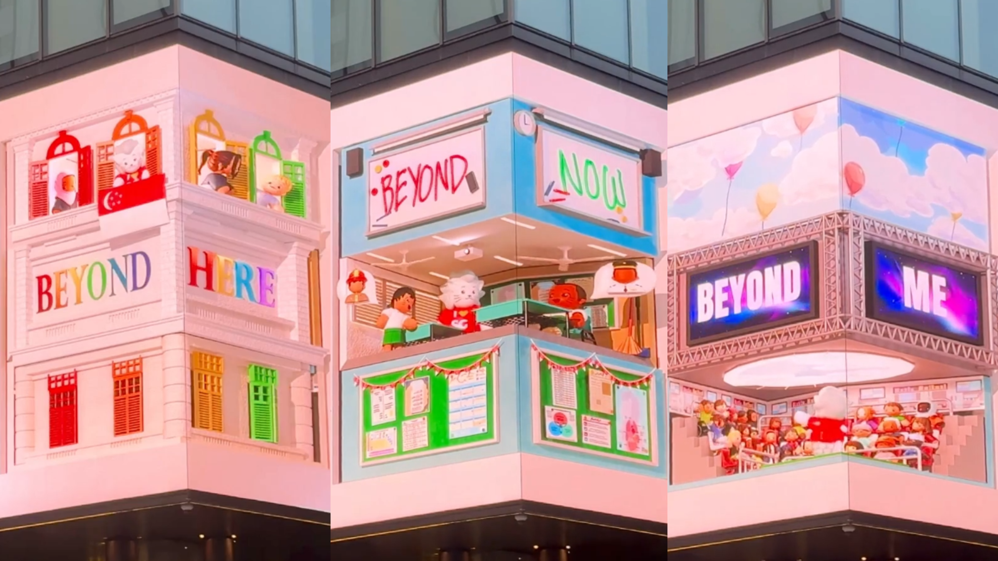 One of many immersive anamorphic stories designed to pop out at Orchard Heeren. 