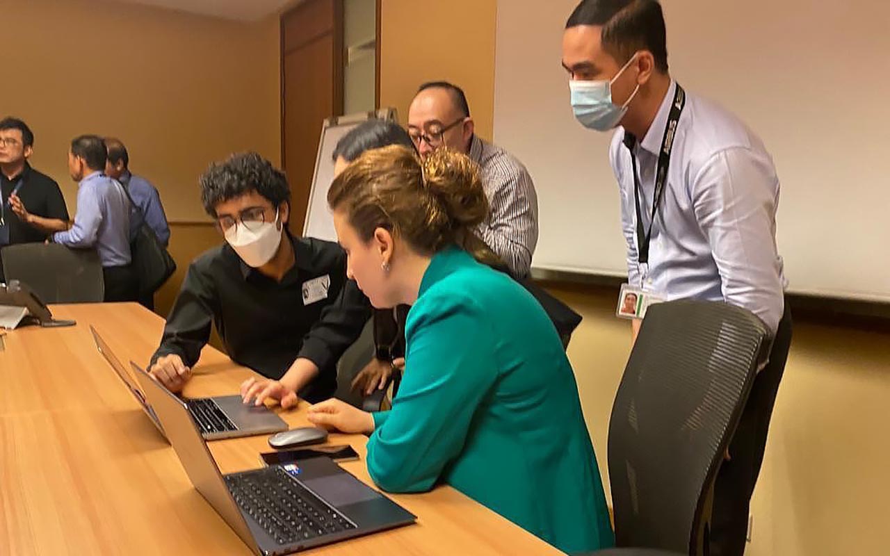 Devin assisting in a company audit.